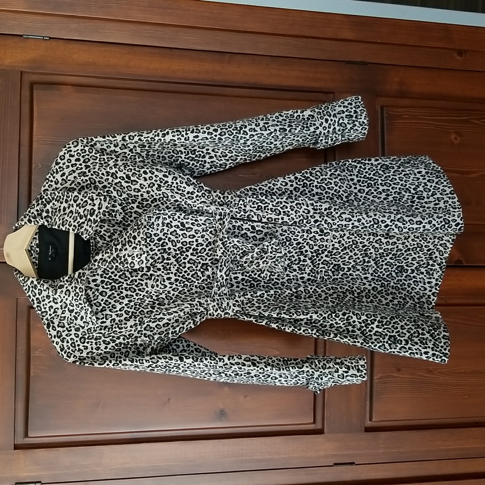 Leopard Print Trench Coat